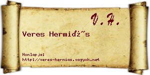 Veres Hermiás névjegykártya